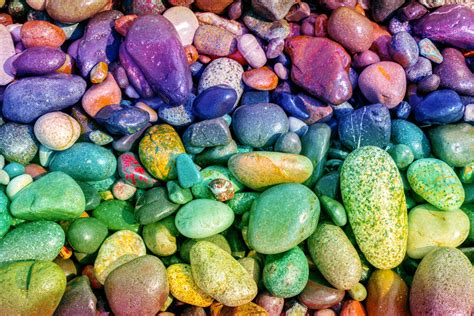 Natural Vintage Colorful Pebbles Background Gradient Color Royalty