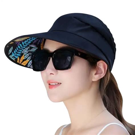 2018 New Retractable Visor Female Summer Sun Empty Top Hat Riding Uv