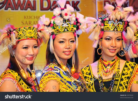 Kuching Sarawak June 14 The Native Beauties Of Borneo Parading