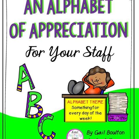 An Alphabet Of Appreciation For Your Staff Teacher