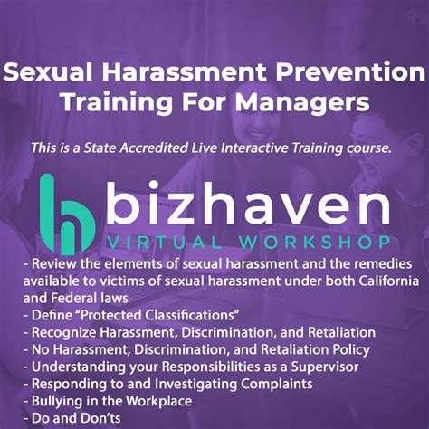 sexual harassment prevention training managers checkout bizhaven
