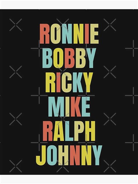 Ronnie Bobby Ricky Mike Ralph Johnny 80s Vintage Slang Rap Popular