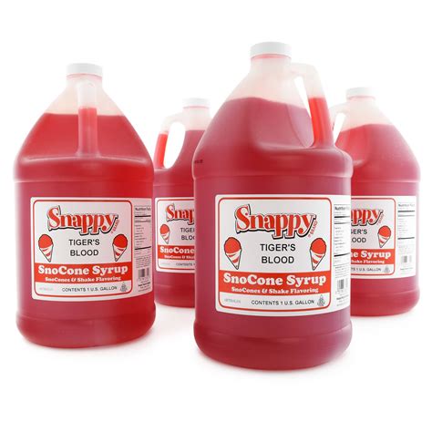 Snappy Tigers Blood Snow Cone Syrup 4ct Snappy Popcorn