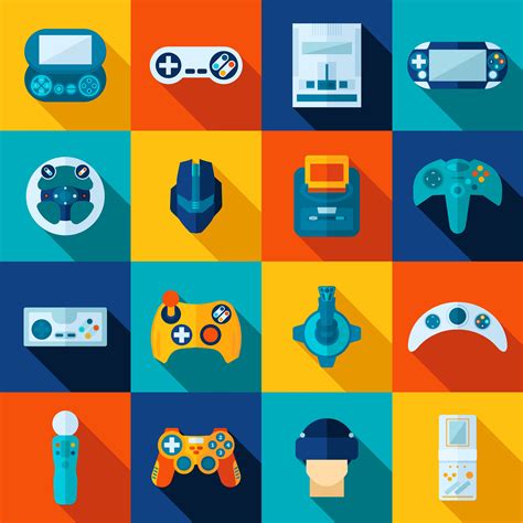 Video Game Icons Set 466349 Vector Art At Vecteezy