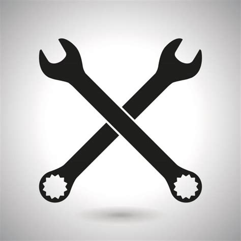 Crossed Wrench Spanners Illustrations Royalty Free Vector