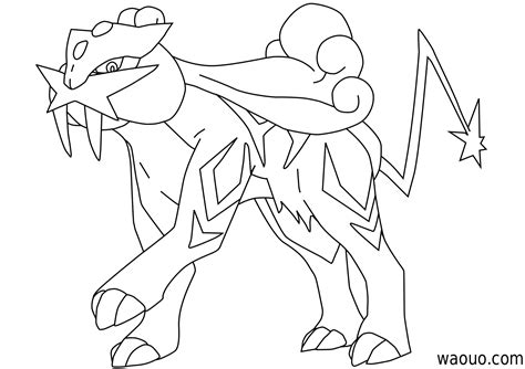 Mieux Coloriage Pokemon Legendaire Raikou Photograph Idee De Coloriage