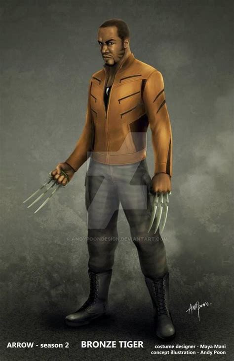 Cw Arrow Bronze Tiger Costume Design Illustration By Andypoondesign On
