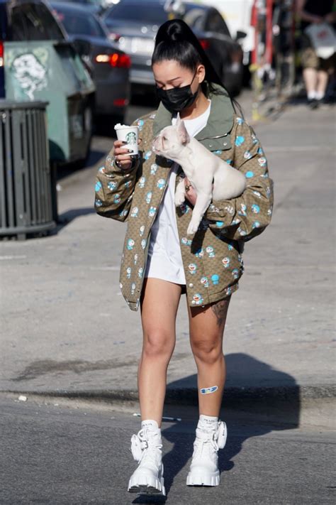 Bella Poarch Out With Her Dog On Melrose Avenue In West Hollywood 0502
