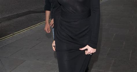 Abbey Clancy Suffers Wardrobe Malfunction As She Flashes Boobs In See