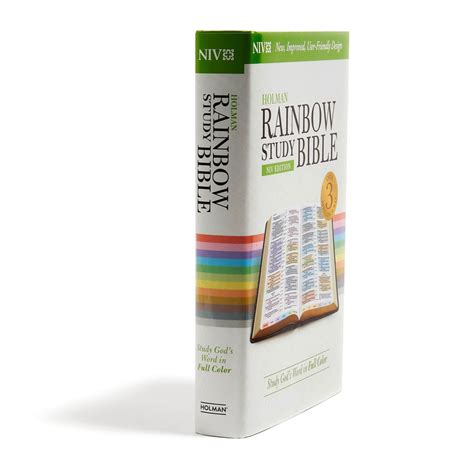 Niv Rainbow Study Bible White Hardback Color Maps Index Reading