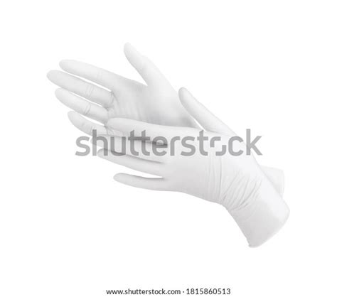 Two White Surgical Gloves Isolated On Stock Photo Edit Now 1815860513