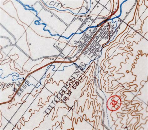 1939 Duchesne Utah Vintage Usgs Topographic Map Roosevelt 30 Minute