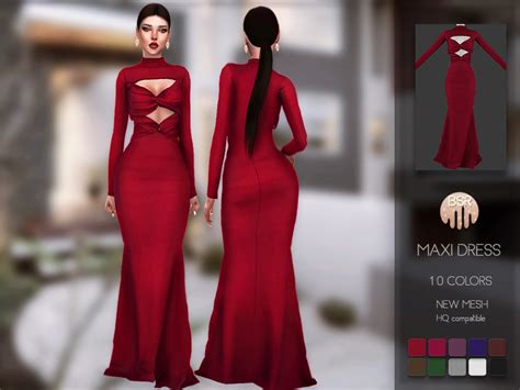 The Sims Resource Maxi Dress Bd146