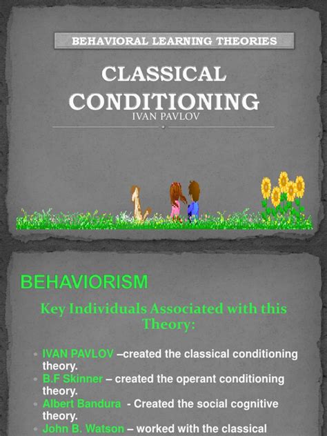 Behavioral Learning Theories Ivan Pavlov Pdf Classical