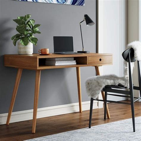 A Stylish Computer Desk With Versatile Storage Options To Help You Tuck