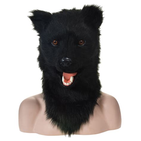 Huitai Black Bear Moving Mouth Mask Mouth Mover Mask Wholesale Design