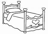 Bed Coloring sketch template