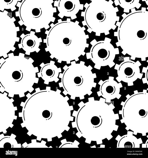 Gear Icon Seamless Pattern Stock Vector Image And Art Alamy
