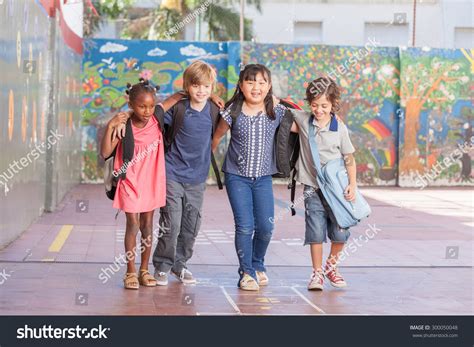 Happy Children Embracing Playing Multi Cultural Stock Photo Edit Now