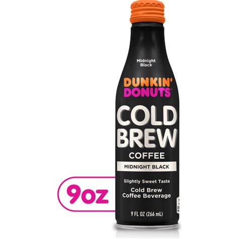 Dunkin Donuts Cold Brew Midnight Black Bottle 9 Fl Oz Coffee