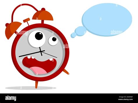 Loud Funny Crazy Alarm Clock Alarm Clock In Cartoon Style Isolated On