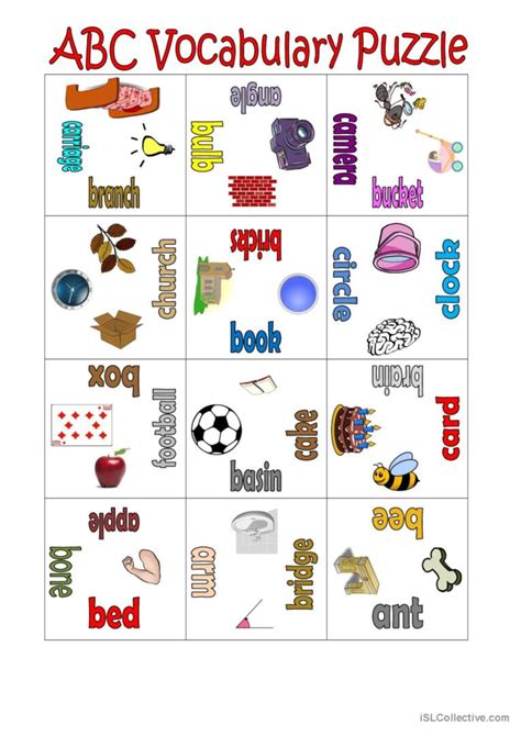 Abc Vocabulary Puzzle Warmer Filler English Esl Worksheets Pdf And Doc