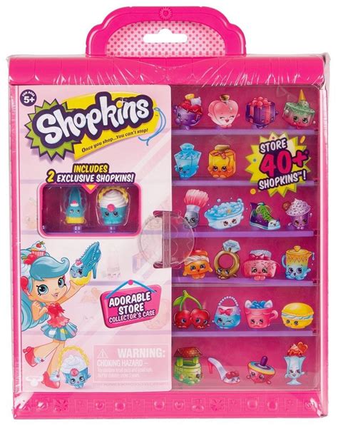 Shopkins Collectors Case Holder Display Store Over 60 Piece Pink Kids