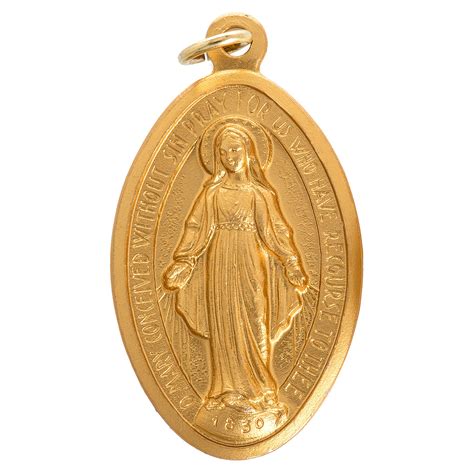 Medalha Milagrosa Alumínio Dourado 5 Cm Venda Online Na Holyart