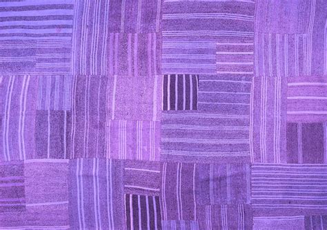 Ahgly Company Indoor Rectangle Abstract Purple Contemporary Area Rugs