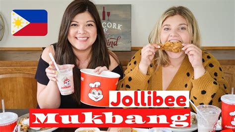 Trying Jollibee For The First Time Mukbang Youtube