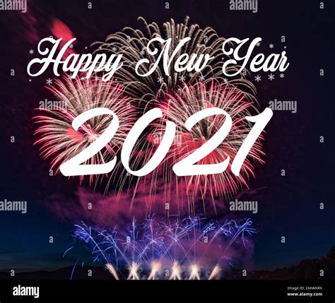 Happy New Year 2021 With Fireworks Background Celebration New Year