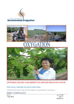 Oxygation Optimising Delivery And Benefits Of Aerated Irrigation Water