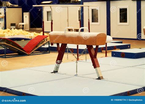 Sports Pommel Horse Empty Gymnastics Apparatus Stock Photo Image Of
