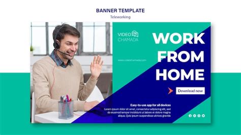 Free Psd Work From Home Banner Template
