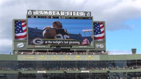 National Anthem And Flyover Green Bay Packers 2012 Home Opener