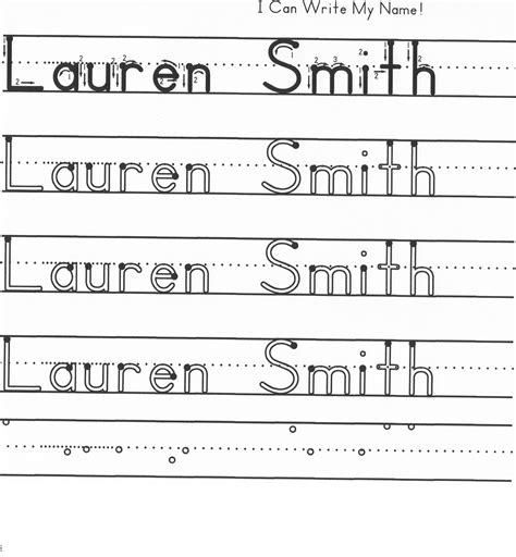 Trace Name Worksheet