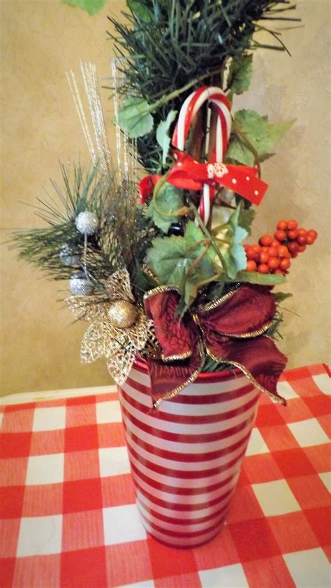 Candy Cane Topiary Flower Arrangements Candy Cane Topiary