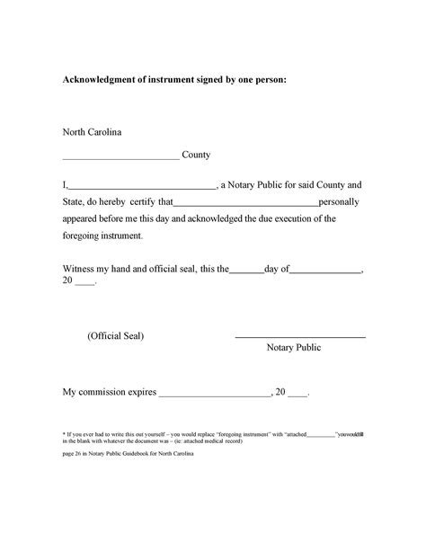 Blank Notary Acknowledgement Form My XXX Hot Girl