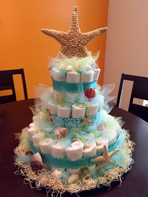 2 count (pack of 1) 3.3 out of 5 stars. Ocean Themed Diaper Cake | Ocean baby showers, Sea baby ...