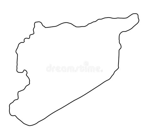 Ejemplo Del Vector Del Esquema Del Mapa De Siria Ilustraci N Del Vector Ilustraci N De