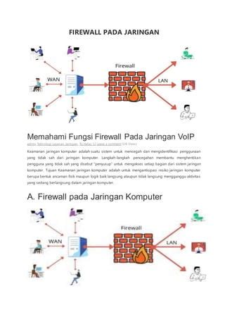 FIREWALL PADA JARINGAN VOIP Docx