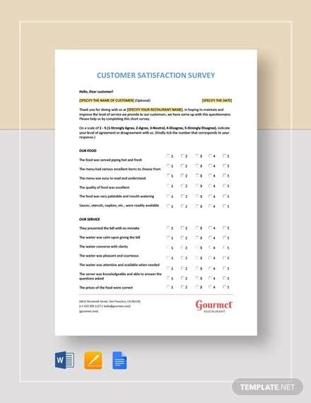 This will also ensure the sale and the profits proportionally. FREE 14+ Sample Customer Satisfaction Survey Templates in ...