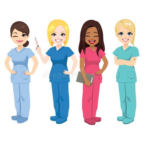 Junge Krankenschwester Peeking Vektor Abbildung Illustration Von