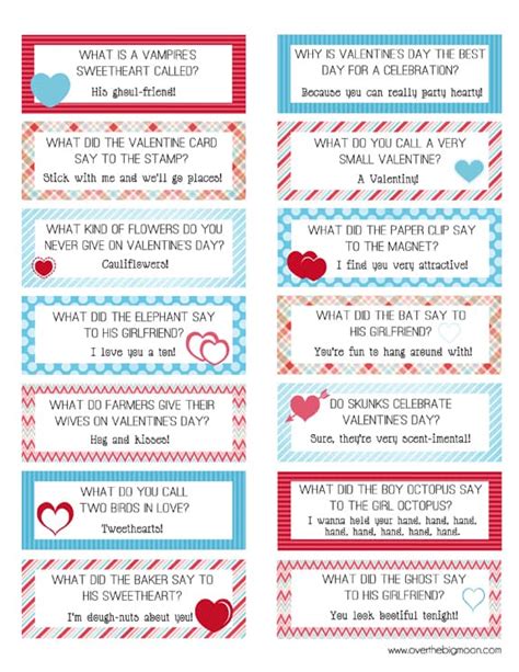 Free Printable Valentines Lunch Box Joke Cards