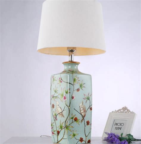 Living room wall decor for a vibrant environment. Traditional Vintage Chinese Ceramic Table Lamp E27 Elegant Table Lighting for Bedroom-in LED ...
