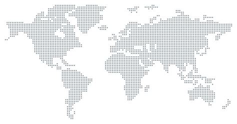 World Map Outline Vector Dotted