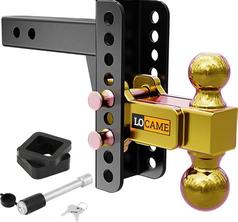 Locame Adjustable Trailer Hitch Fits 2 Inch Receiver 6