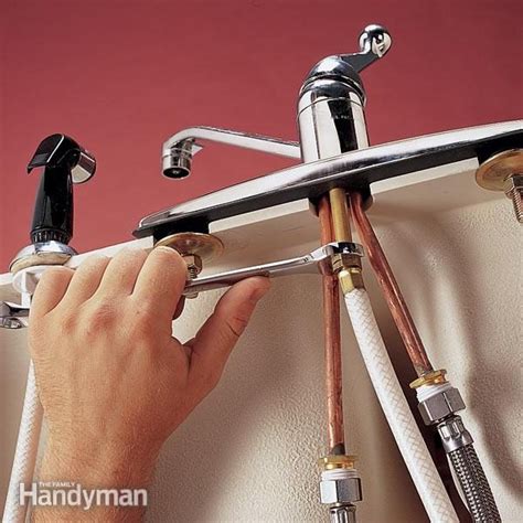 They bought a brand new kitchen faucet. Replace a Sink Sprayer and Hose | The Family Handyman