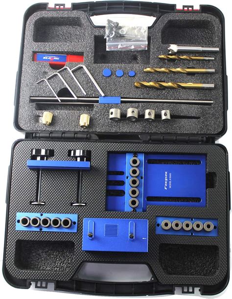 Sinocmp Doweling Jig Kit With 5 Dowel Drilling Sleeves 6810mm For