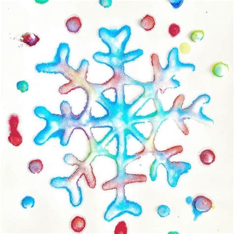 Salt Painting Snowflakes ️ Today We Made Beautiful Snowflakes Using